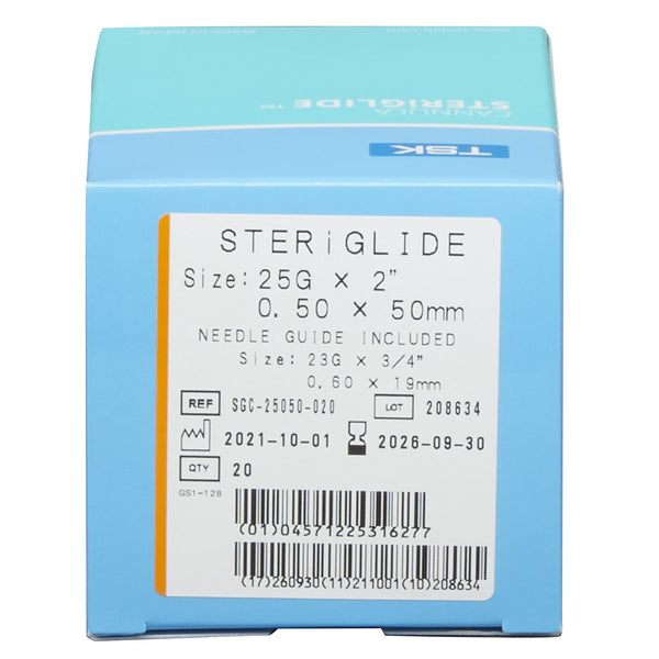 STERiGLIDE Aesthetic Needle 25gx2" Fixed Needle 20/Bx