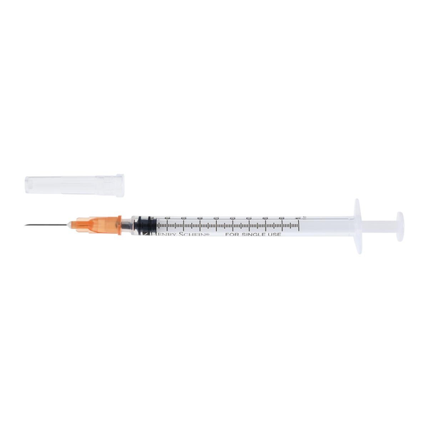 Tuberculin Syringe 1cc 25gx5/8" Luer Slip Attached Needle Cnvntnl LDS 100/Bx, 8 BX/CA