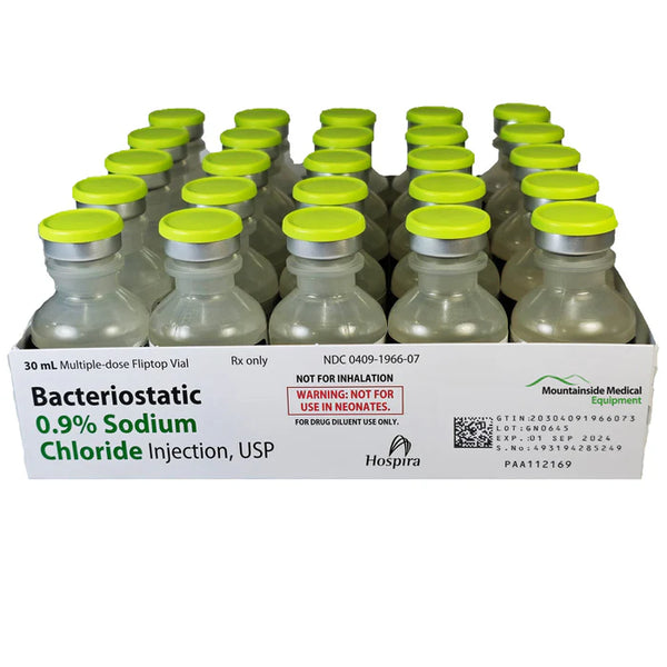 Bacteriostatic Sodium Chloride 0.9% Injection 30 mL(25/PK)