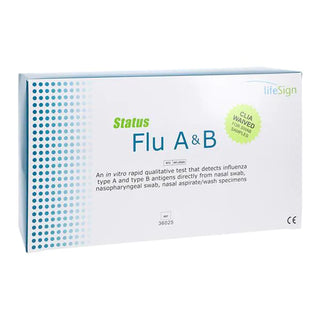 Status Influenza A&B Test Kit CLIA Waived 25/Bx (Item is Non-Returnable)