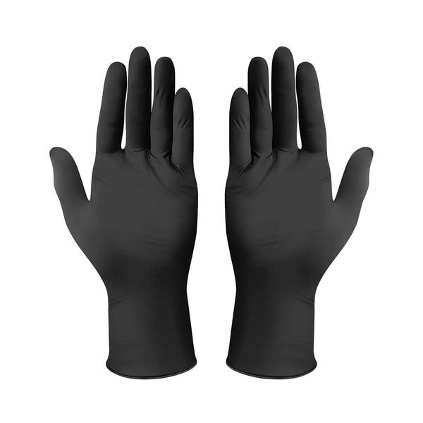 STRONG BLACK NITRILE EXAM GLOVES - PLATINUM- 100/BX-10 BX/CS POWDER FREE