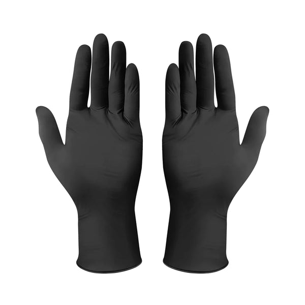 STRONG BLACK NITRILE EXAM GLOVES - PLATINUM- 100/BX-10 BX/CS POWDER FREE