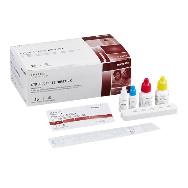 STREP A TEST KIT DIPSTICK WAIVED (25/KT)
