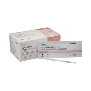 Rapid Test Kit McKesson Consult™ Fertility Test hCG Pregnancy Test Urine Sample 25 Tests CLIA Waived