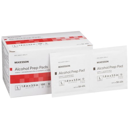 ALCOHOL PREP PAD STR LG (100/BX 10 BX/CS)