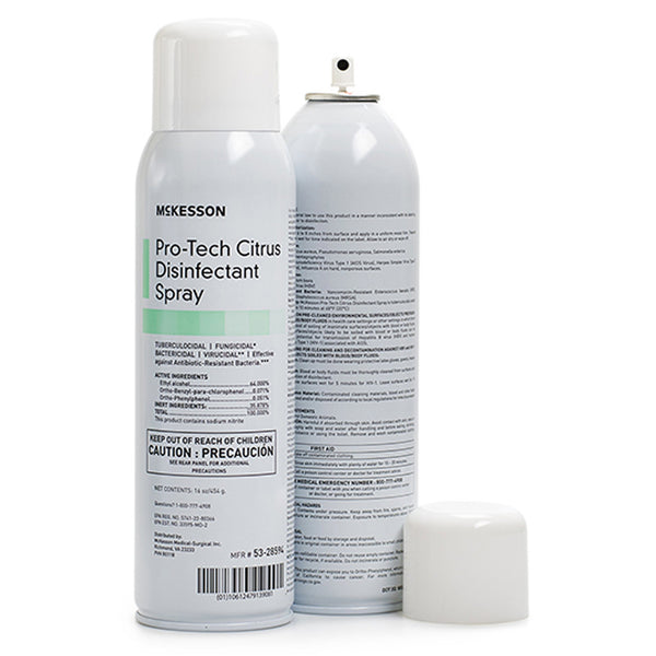 McKesson Pro-Tech Surface Disinfectant Cleaner Alcohol Based Aerosol Spray Liquid 16 oz. Can Citrus Scent NonSterile