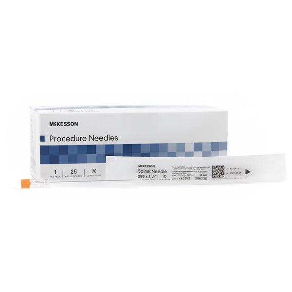 Spinal Needle McKesson Quincke Style 25 Gauge 3-1/2 Inch