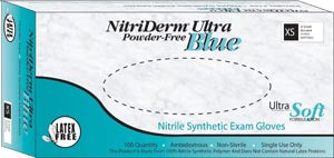 INNOVATIVE NITRIDERM® ULTRA BLUE NITRILE SYNTHETIC POWDER-FREE NON-STERILE EXAM GLOVES