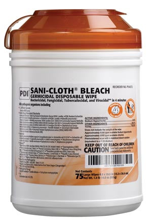 PDI SANI-CLOTH® BLEACH GERMICIDAL DISPOSABLE WIPE