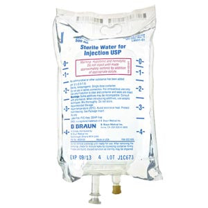 B BRAUN STERILE WATER INJECTIONS
