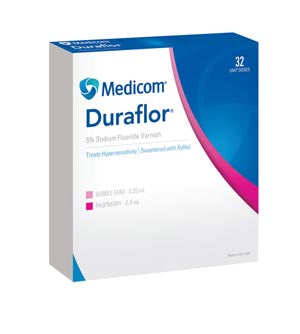 MEDICOM DURAFLOR 5% SODIUM FLUORIDE VARNISH