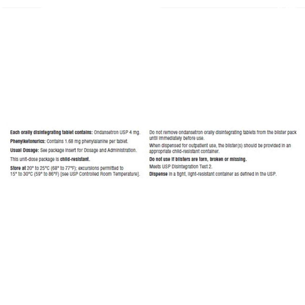 Ondansetron 4 mg Tablet 30 Tablets