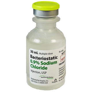 Bacteriostatic Sodium Chloride 0.9% Injection 30 mL(25/PK)