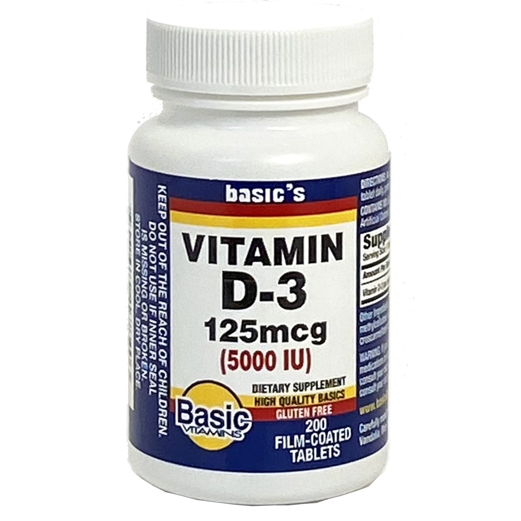 Vitamin Supplement Vitamin D3 5000 IU Strength Tablet 200 per Bottle ...